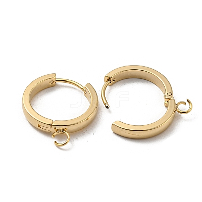 201 Stainless Steel Huggie Hoop Earrings Findings STAS-A167-01O-G-1