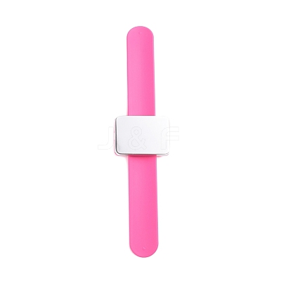 Magnetic Silicone Wrist Strap Bracelet X-BJEW-WH0009-09B-1