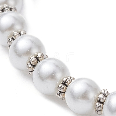Glass Pearl Beaded Stretch Bracelets BJEW-JB09696-02-1