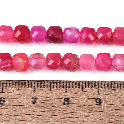 Natural Banded Agate/Striped Agate Beads Strands G-S359-374B-1