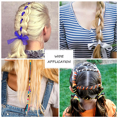 16 Bags 16 Style Metallic/Polyester/Organza/Yarn Cords Cords Hair Braiding String OHAR-KS0001-01-1