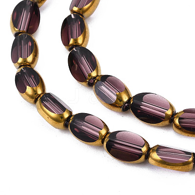 Electroplate Glass Beads Strands EGLA-N008-015B-1