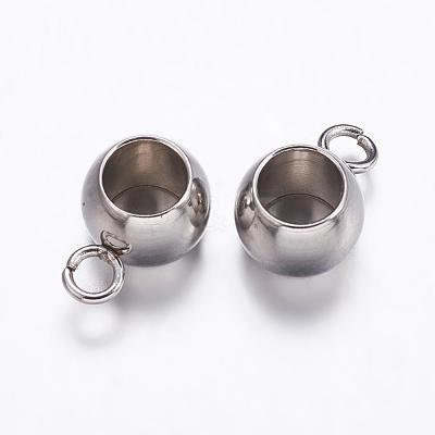 Tarnish Resistant 201 Stainless Steel Tube Bails STAS-K146-052-6.5x4mm-1