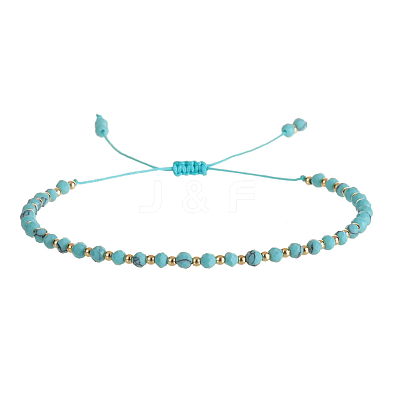 Natural Turquoise Beads Braided Bead Bracelets for Women AI9762-13-1