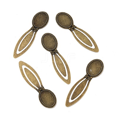 Vintage Tibetan Style Alloy Bookmarks Cabochon Settings X-TIBE-Q032-27AB-NR-1