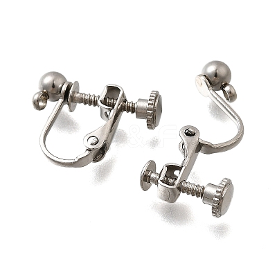 316 Stainless Steel Clip-on Earring Findings EJEW-R019-01P-1
