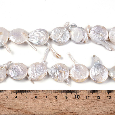 Natural Baroque Keshi Pearl Beads Strands PEAR-S018-06H-1