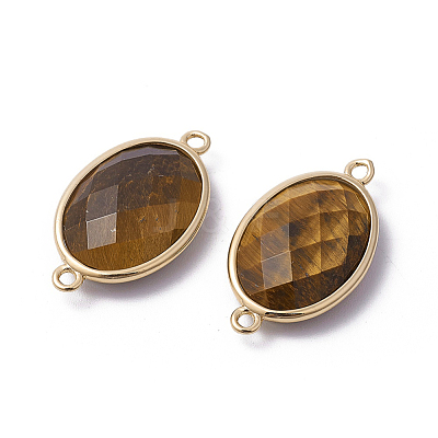 Golden Tone Brass Tiger Eye Links G-F339-A05-1