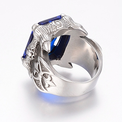 304 Stainless Steel Finger Rings RJEW-G091-26-C-1