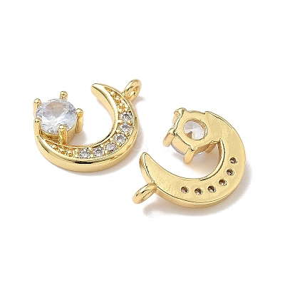 Brass Micro Pave Cubic Zirconia Pendants KK-Q068-48B-G-1