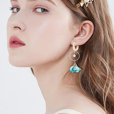 Brass Huggie Hoop Earring Findings KK-AR0001-37G-1