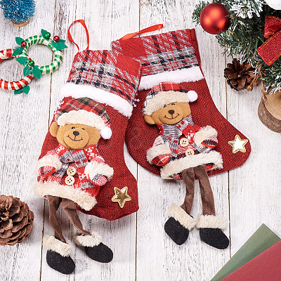 Christmas Theme Non-woven Fabrics Bags ABAG-TAC0001-16B-1