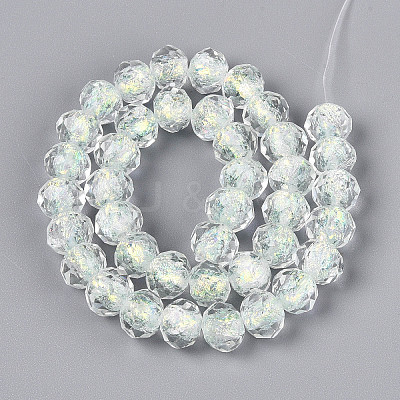 Handmade Foil Lampwork Beads Strands FOIL-T008-09E-1