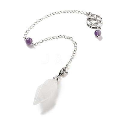 Natural Quartz Crystal Pointed Dowsing Pendulums G-K338-12P-04-1
