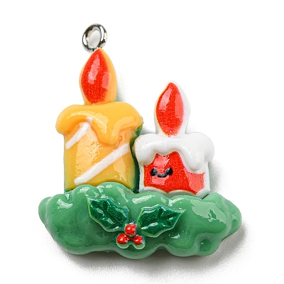 Opaque Resin Pendants CRES-D010-01G-1