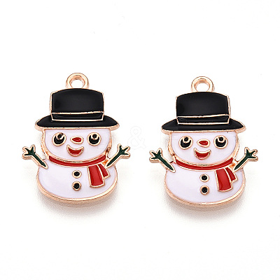 Christmas Theme Alloy Enamel Pendants ENAM-N056-403F-1