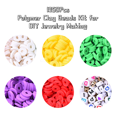 DIY Polymer Clay Beads Bracelet Making Kit DIY-YW0004-39A-1
