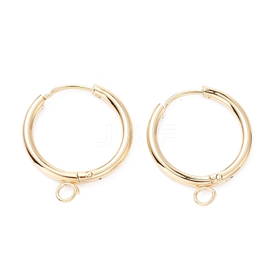 201 Stainless Steel Huggie Hoop Earring Findings STAS-P283-01S-G-1