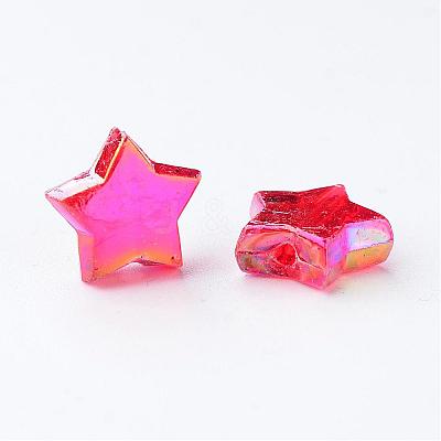 Eco-Friendly Transparent Acrylic Beads PL556-8-1