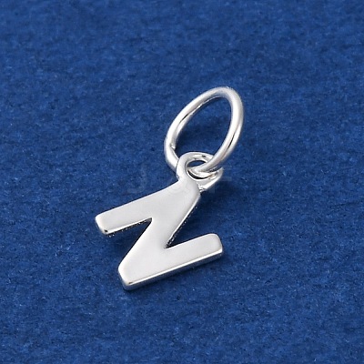925 Sterling Silver Letter Charms STER-C012-01S-N-1