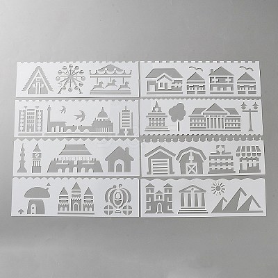 Plastic Drawing Stencil DIY-WH20001-12B-1