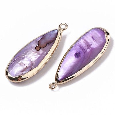 Natural Freshwater Shell Pendants X-SHEL-R047-03C-1