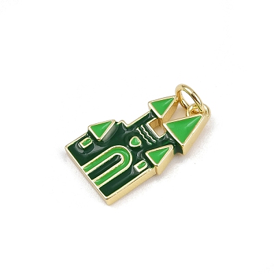 Brass Enamel Pendants KK-D424-27G-1