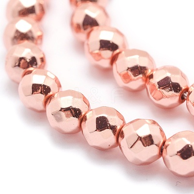 Electroplate Non-magnetic Synthetic Hematite Beads Strands G-L485-03B-RG-1
