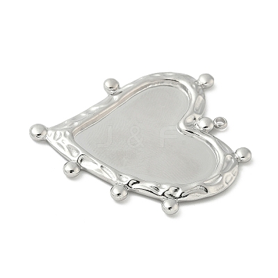 304 Stainless Steel Pendant Cabochon Settings for Enamel STAS-L293-02P-1