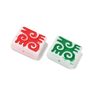 Dyed & Heated Baking Paint Glass Beads LAMP-D004-03-1