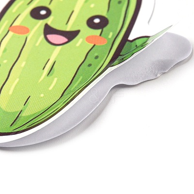50 Sheets Paper Cucumber Stickers STIC-Q002-08-1