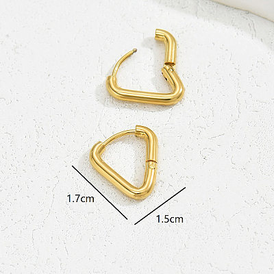 Classic Minimalist Elegant 201 Stainless Steel Hoop Earrings LS-BI8954-1-1