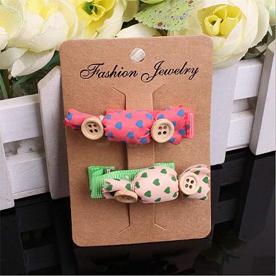 Cardboard Hair Clip Display Cards Set CDIS-PH0001-08-1
