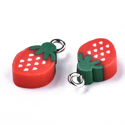 Handmade Polymer Clay Charms X-CLAY-T016-49-1