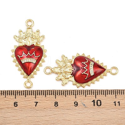 Brass Pave Clear Cubic Zirconia Connector Charms KK-L251-18G-03-1