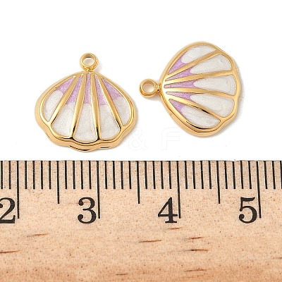 304 Stainless Steel Enamel Pendants STAS-U057-15G-B-1