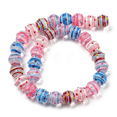 Bumpy Transparent Glass Beads Strands LAMP-R145-09-1