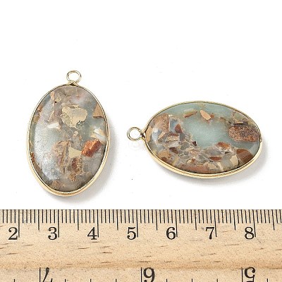 Dyed Synthetic Imperial Jasper Pendants G-D337-03A-G-1