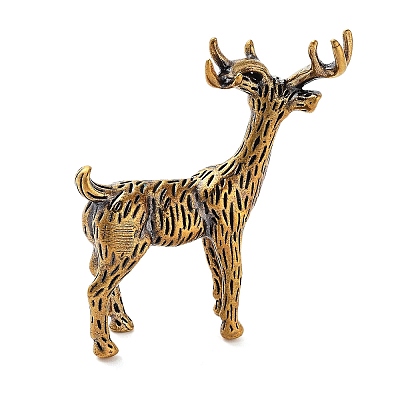 Brass Deer Figurines DJEW-C017-02AB-1