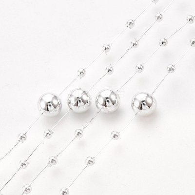 ABS Plastic Imitation Pearl Beaded Trim Garland Strand AJEW-S071-01G-1
