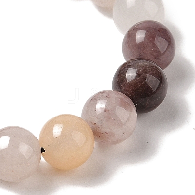 10mm Round Natural Purple Quartz Braided Bead Bracelets BJEW-C067-01C-25-1
