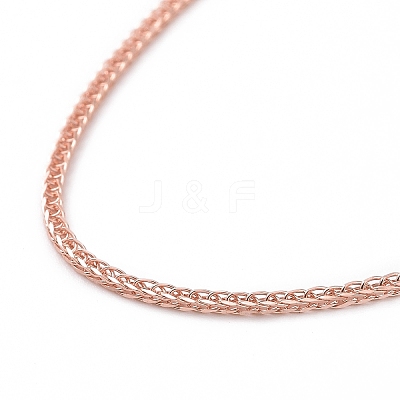 925 Sterling Silver Wheat Chains Necklace for Women STER-I021-02A-RG-1