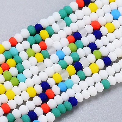 Faceted Glass Beads Strands GLAA-F106-B-F10-1