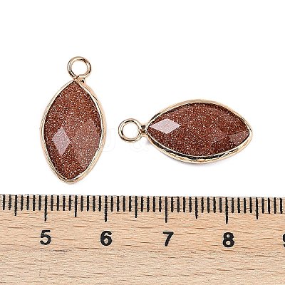 Synthetic Goldstone Faceted Pendants G-G193-01G-12-1