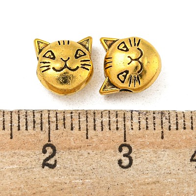 Tibetan Style Alloy Kitten Beads TIBEP-GC178-AG-NR-1