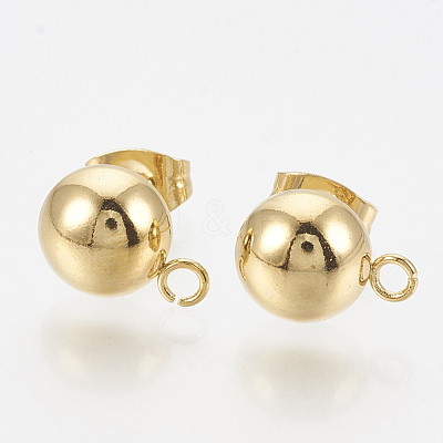 201 Stainless Steel Stud Earring Findings STAS-Q225-16G-6mm-1