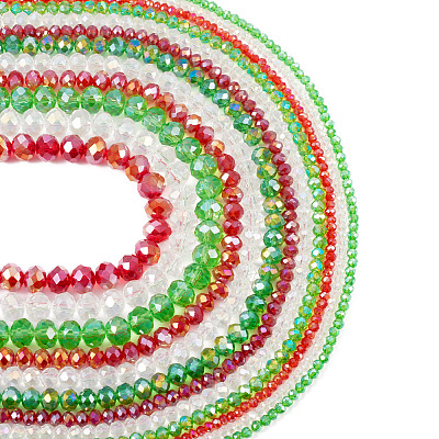 12 Strand 12 Styles Transparent Electroplate Glass Beads Strands EGLA-TA0001-20-1