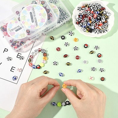 100Pcs Handmade Polymer Clay Beads CLAY-YW0002-45-1