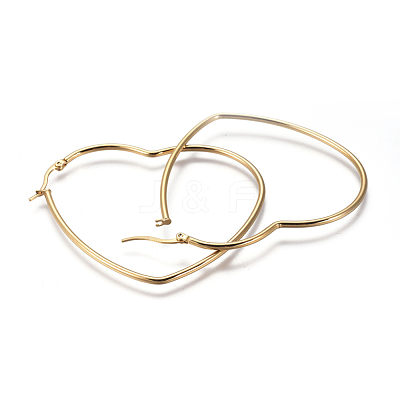 201 Stainless Steel Hoop Earrings EJEW-A052-12C-1