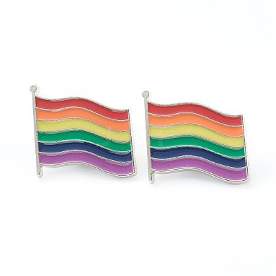 Alloy Pride Enamel Brooches JEWB-M020-16-P-1